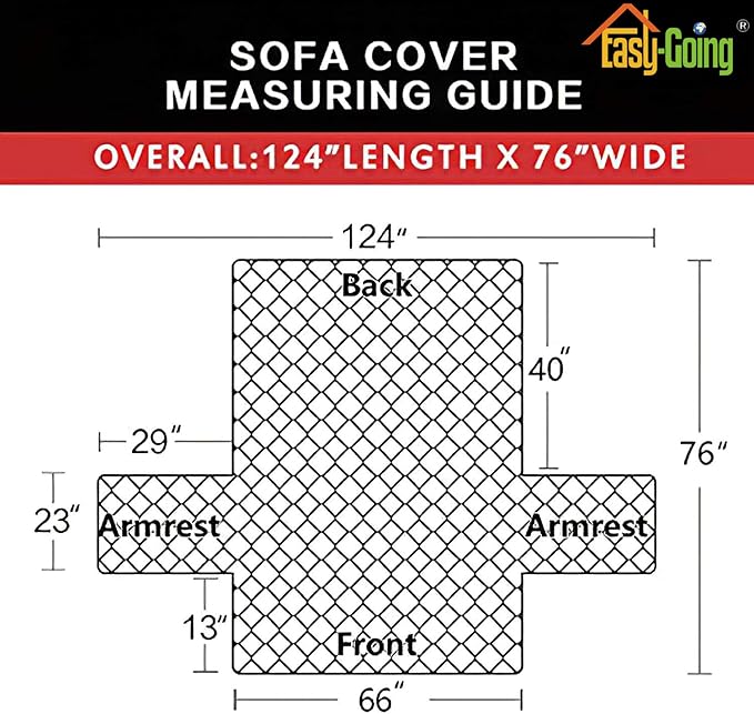 Easy-Going Reversible Couch Cover for 3 Cushion Couch Sofa Cover for Dogs Water Resistant Furniture Protector Cover with Foam Sticks Elastic Straps for Pet Cat (Sofa, Greyish Green/Beige)