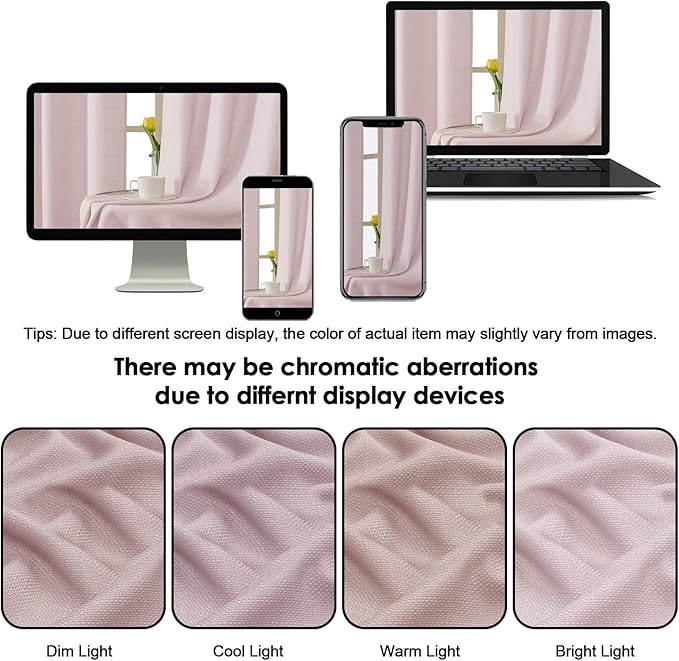 OWENIE Bob 1 PCS Blush Valances for Windows, Faux Linen Textured Kitchen Window Curtains Valance for Bedroom Living Room, Modern Soft Airy Solid Rod Pocket Bathroom Cafe Curtain, 60Wx14L Inch