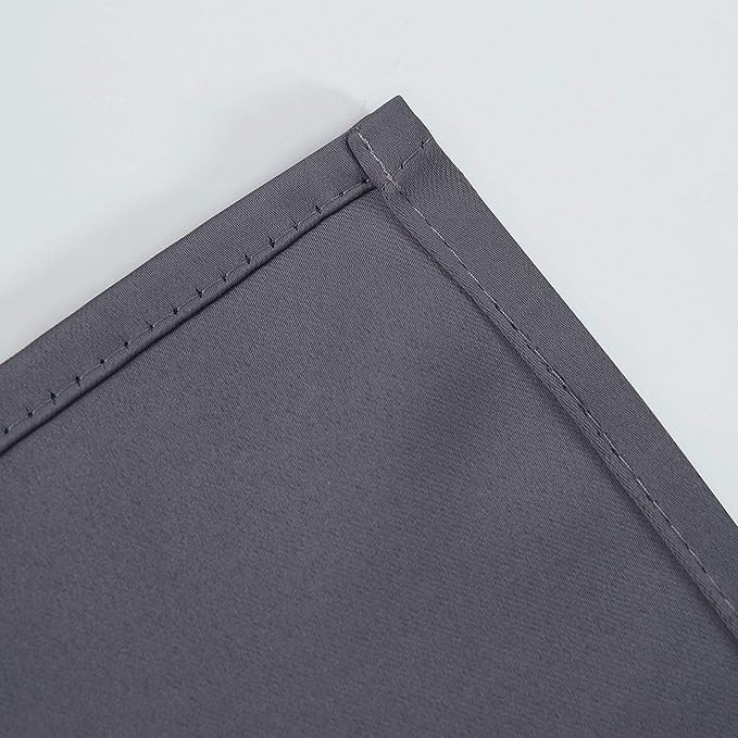 LEMOMO Blackout Curtains 66 x 95 inch/Grey Curtains Set of 2 Panels/Thermal Insulated Room Darkening Bedroom Curtains