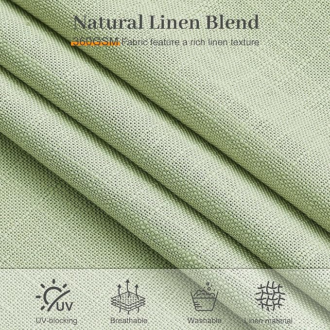 Sage Green Pinch Pleated Curtains 90 Inch Length 2 Panels for Living Room, Light Filtering Semi Sheer Pleated Curtain with Rings Memory Trained Modern Back Tab Drapes for Bedroom Office, 40x90