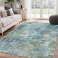BEIMO Area Rugs 4x6 for Living Room Bedroom, Modern Abstract Machine Washable Rug, Large Soft Low Pile Floor Carpet with Non Slip Backing for Dining Room, Blue Green