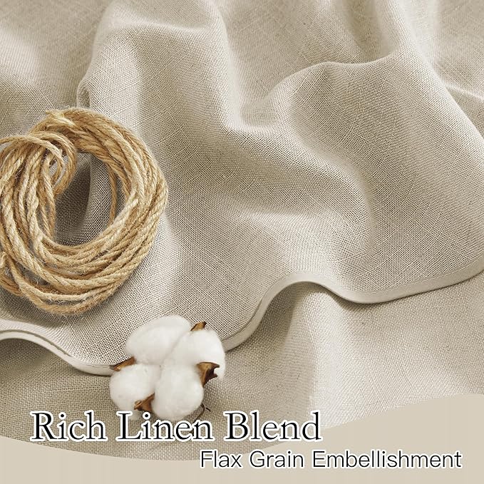 RYB HOME Curtain Tier and Swag Set, Privacy Sheer Curtains Window Treatment Drapes Light & Airy Voile Panels for Bedroom/Kitchen/Farmhouse Garden, 36 x 63-inch Each, 2 Pcs, Beige