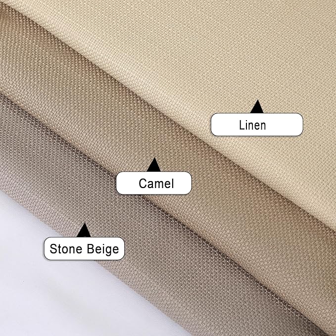 Chyhomenyc Valance for Windows, Light Filtering Faux Linen Decorative Small Kitchen Window Curtain, Rod Pocket Short Valance for Bathroom Laundry Basement, 60Wx14L inch, 1 Piece, Linen Color