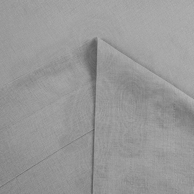 DWCN Grey Sheer Curtains Semi Transparent Voile Rod Pocket Curtains for Bedroom and Living Room, 52 x 84 inches Long, Set of 2 Panels