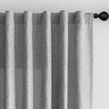 MYSKY HOME 95 Inch Sliding Door Curtains Farmhouse Light Filtering Privacy Curtain Drapes for Patio Door Living Room, Linen Look Texture Fabric Soft Bohemian Draperies, 50x95, Dove Grey, 2 Panels