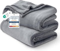 Bedsure GentleSoft Fleece California King Blanket - Lightweight Plush Fuzzy Cozy Soft Large Blankets for Bed, Grey, 102x96 inches