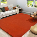 Amearea Large Modern Area Rugs for Bedroom Living Room, 6x9 Feet Orange Thickened Memory Foam Rug, Fluffy Indoor Washable Rugs Non Slip Minimalist Carpet for Boys Girls Dorm Nursery Room Decor