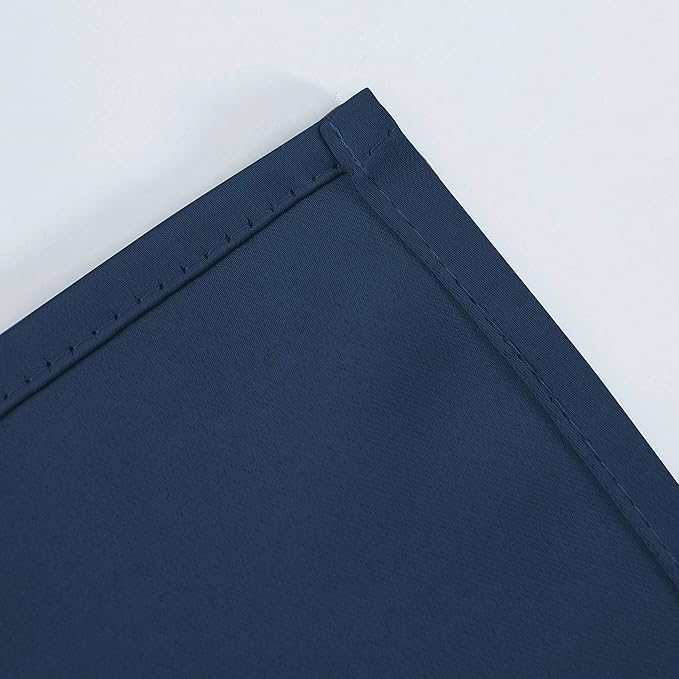 LEMOMO Navy Blue Blackout Curtains/52 x 72 Inch/Set of 2 Panels Room Darkening Curtains for Bedroom
