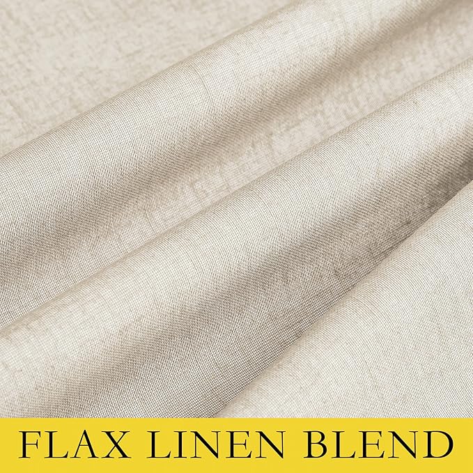 NICETOWN Full Shade Curtain Panels, 62 x 63 inch, Beige, Pair of Energy Smart & Noise Blocking Out Blackout Drapes for Dining Room Window, Thermal Insulated Guest Room Lined Window Dressing