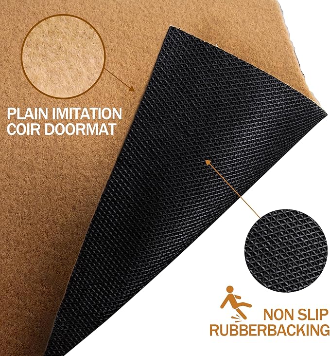 8 Pack Blank Door Mats, 30x17 Inch Artificial Coir Door Mats Outdoor for Crafting, Plain Door Mat for Painting, Welcome Mat for Indoor/Outdoor Use, Front Porch, Entryway, Non-Slip Rubber Backing