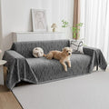 MYSKY HOME Couch Covers for Sofa, Dog Couch Cover Protector, Dark Grey Lines Sofa Covers for Sectional L Shape, Pets Couch Throw Cover Washable Durable Large Couch Cover for Dogs, Cats, 71"X102"