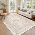 zesthome 5x7 Area Rugs - Ultra-Thin Washble Rug, Stain Resistant Anti Slip Backing Rugs for Living Room,Bedroom, Vintage Home Decor Area Rug