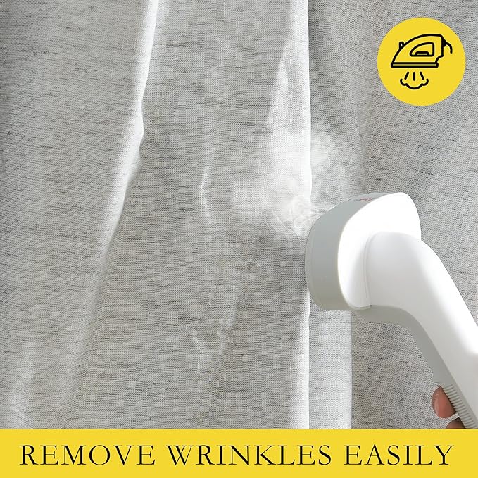 NICETOWN Grey 100% Blackout Curtain Panels, Set of 2, 34" Wide by 48" Long, Thermal Insulated White Thermal Insulated Liner Drapes for Nursery, Noise Reducing and Heat Blocking Drapes for Windows