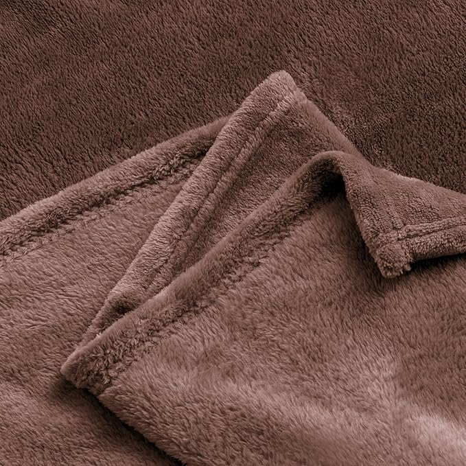 BEDELITE Fleece Blanket Brown Throw Blankets for Couch & Bed, Luxury Plush Cozy Fuzzy Blanket 50" x 60", Super Soft Warm Lightweight Throw Blanket for Travel Camping