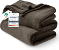 Bedsure GentleSoft Fleece Throw Blanket Brown - 300GSM Blankets for Couch, Sofa, Bed, Soft Lightweight Plush Cozy Throws for Toddlers, 50x60 inches