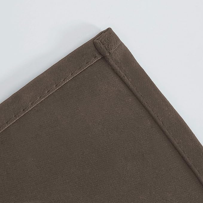 LEMOMO Chocolate Brown Thermal Blackout Curtains/52 x 72 Inch/Set of 2 Panels Room Darkening Curtains for Bedroom