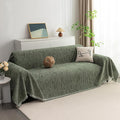 MYSKY HOME Couch Covers for 3 Cushion Couch Sofa, Sectional Couch Cover L Shape Chenille Couch Cushion Covers for Pets, Furniture Protector Cover for Dogs, Kids, 91"X150", Moss Green