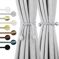 Curtain Tiebacks Outdoor Elegant Decorative Tie Backs Modern Rope Tiebacks for Drapes Window Curtain Holdbacks for Draperies (Grey, 4)