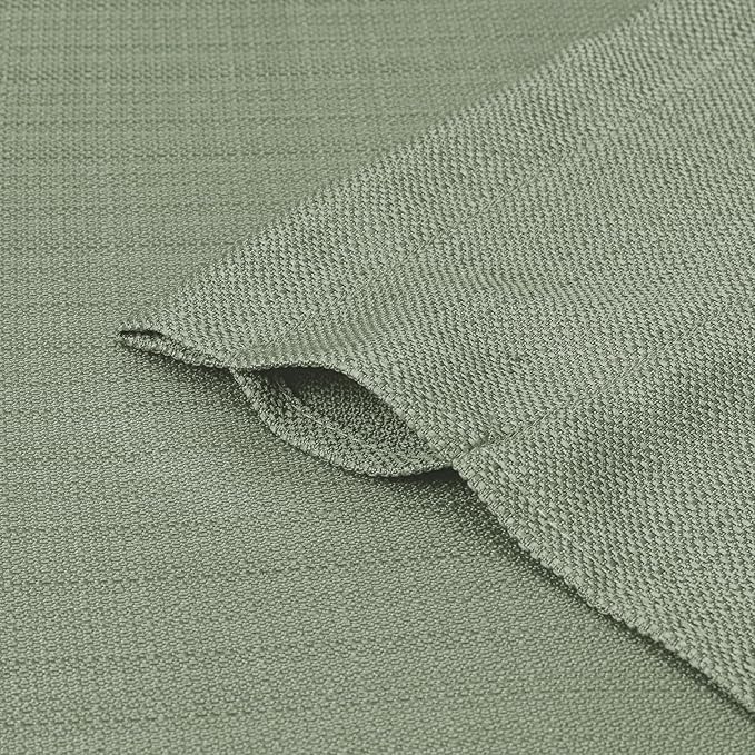 Chyhomenyc Light Green Short Curtain Valance for Windows, Faux Linen Textured Half Window Curtains, Burlap Solid Topper Small Curtain Valance for Bathroom Laundry Basement, 60Wx18L Inch, 1 Piece