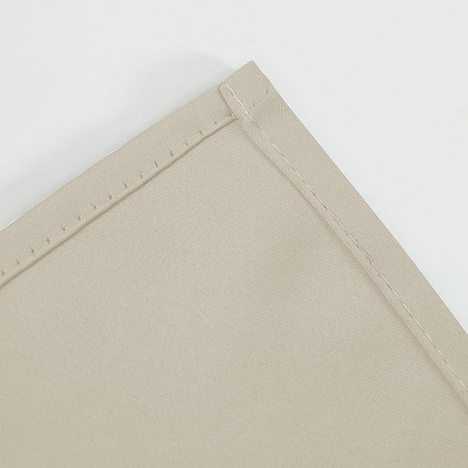 LEMOMO Light Beige Thermal Blackout Curtains/42 x 63 Inch/Set of 2 Panels Room Darkening Curtains for Bedroom