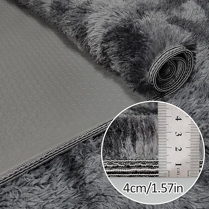 Black Grey Tie-Dyed Rug for Living Room 8x10 Fluffy Area Rug Mat Bedside Throw Rug for Bedroom Kids Room Boys Teens Nursery Baby Dorm Office Home Decor Aesthetic Carpets