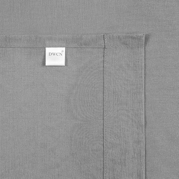 DWCN Grey Sheer Curtains Semi Transparent Voile Rod Pocket Curtains for Bedroom and Living Room, 60 x 84 inches Long, Set of 2 Panels