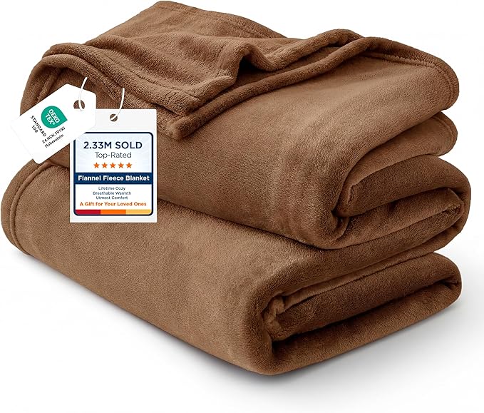 Bedsure GentleSoft Fleece Blanket Twin Size Orange - 300GSM Lightweight Plush Fuzzy Cozy Soft Warm Blanket for Bed, Sofa, Couch, Travel, Camping, 60x80 inches