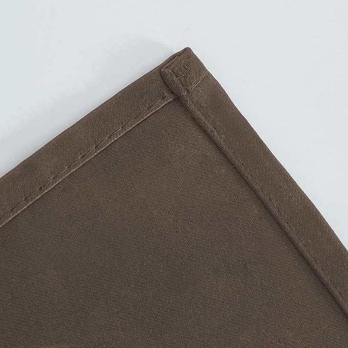 LEMOMO Chocolate Brown Thermal Blackout Curtains/38 x 63 Inch/Set of 2 Panels Room Darkening Curtains for Bedroom