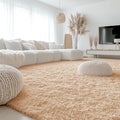 OLANLY 10x14 Machine Washable Large Area Rugs for Living Room, Bedroom, Soft Fluffy Shaggy Bedside Rug, Indoor Floor Carpet for Kids Girls and Boys, Dorms, Nursery, Home Decor Aesthetic, Beige