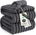 Bedsure GentleSoft Grey Fleece King Blanket for Couch - Cozy Soft Blankets for Women, Cute Small Throws for Girls, 108x90 Inches