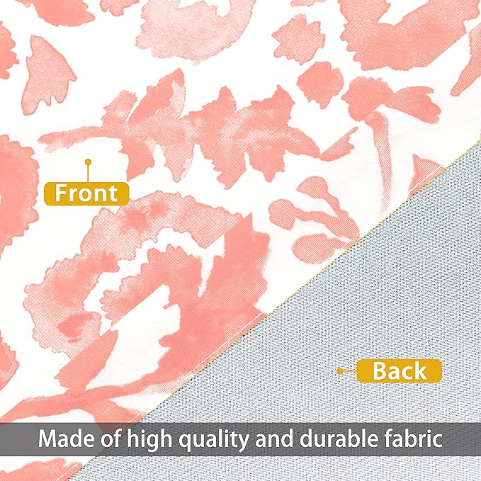 DriftAway Julia Lined Valance Double Layer Thermal Insulated Room Darkening Blackout Valances 3 Inch Rod Pocket Window Valance for Bathroom Living Room 52 Inch by 18 Inch Blush