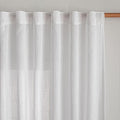 MYSKY HOME White Curtains for Beroom Liivng Room 84 Inch Length 2 Panels Set, Semi Sheer Cotton Blend Soft Touch Light Filtering Drapes for Doorways Sliding Glass Door, 50" Wide, White, 2 PCs