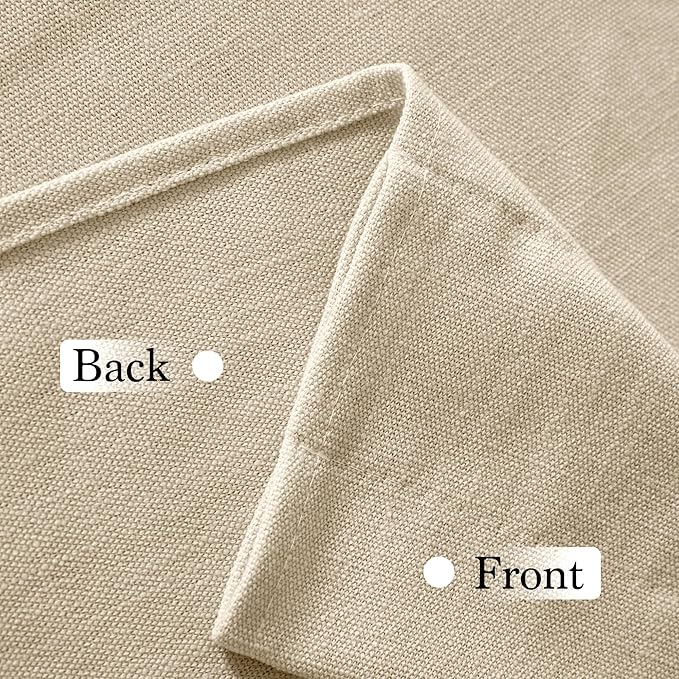 RYB HOME Faux Linen Blended 2 Panels Valance Window Topper Short Drapes Small Window Decor Privacy Protect Swag Curtain for Kitchen Living Room, Rod Pocket, Camel, W 36 x L 36 inch