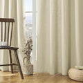 Joydeco Linen Curtains, 90 Inch Length, 2 Panels Set for Living Room, Light Filtering