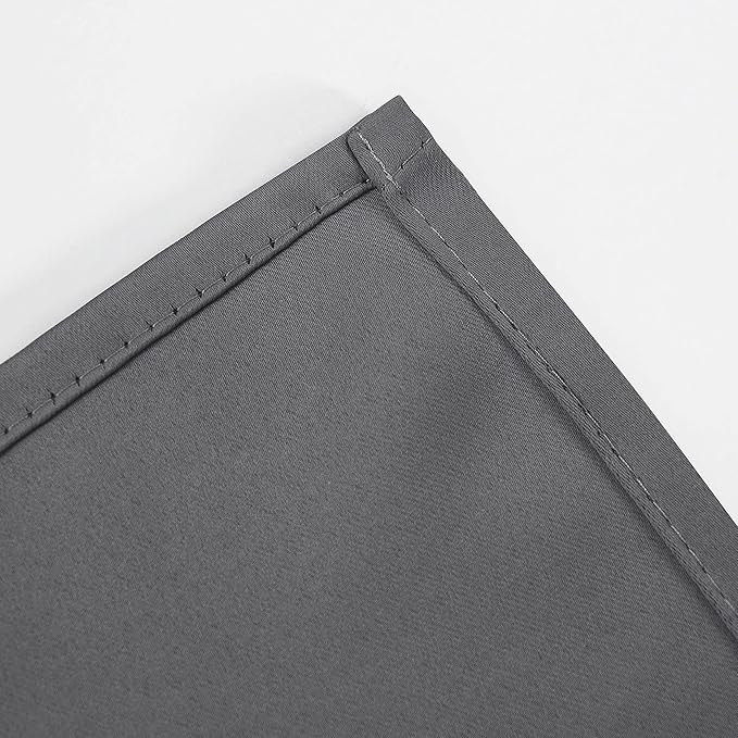 LEMOMO Grey Thermal Blackout Curtains/42 x 72 Inch/Set of 2 Panels Room Darkening Curtains for Bedroom