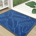 Colorxy Waterproof Doormat, Sturdy Natural Rubber Front Door Mats, Non Slip Low Profile Indoor Outdoor Entrance Mat, Stain Resistant Easy Clean Floor Mat for Patio or Entryway, 47''x24'', Light Blue