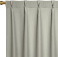Joydeco Greyish White Pinch Pleated Thick Linen Curtains 84 Inch Long 2 Panel Set for Living Room, Double-Faced Curtain for Bedroom, Back Tab Blackout Drapes with Adjustable Hooks (40”W x84”L)