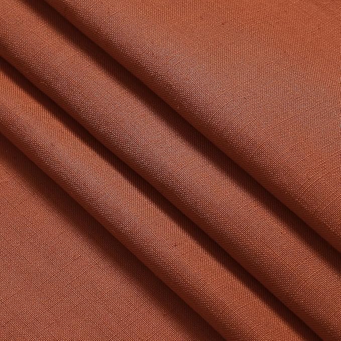 Nanspring Terracotta Linen Curtains 90 Inches Long 2 Panel Set Back Tab Boho Rustic Farmhouse Curtain for Living Room Semi Sheer Light Filtering Luxury Home Decor for Bedroom Dining Room 60x90