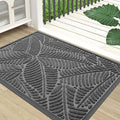 Colorxy Waterproof Doormat, Sturdy Natural Rubber Front Door Mats, Non Slip Low Profile Indoor Outdoor Entrance Mat, Stain Resistant Easy Clean Floor Mat for Patio or Entryway, 47''x24'', Dark Grey