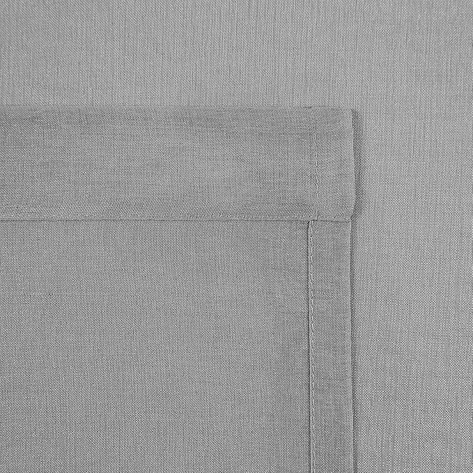 DWCN Grey Sheer Curtains Semi Transparent Voile Rod Pocket Curtains for Bedroom and Living Room, 42 x 63 inches Long, Set of 2 Panels
