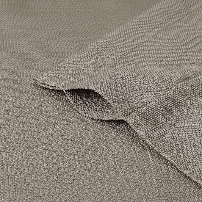 Chyhomenyc Stone Beige Valance for Windows, Light Filtering Faux Linen Textured Small Window Kitchen Curtain, Rod Pocket Short Valance for Bathroom Laundry Basement, 60Wx14L inch, 1 Piece