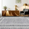 GarveeHome Modern 3x5 Neutral Area Rug Washable Non-Slip Low-Pile Indoor Rugs for Entryway Solid Blue Modern Minimalism Carpet for Bedroom Living Room Kitchen Bathroom Door Mat Grey
