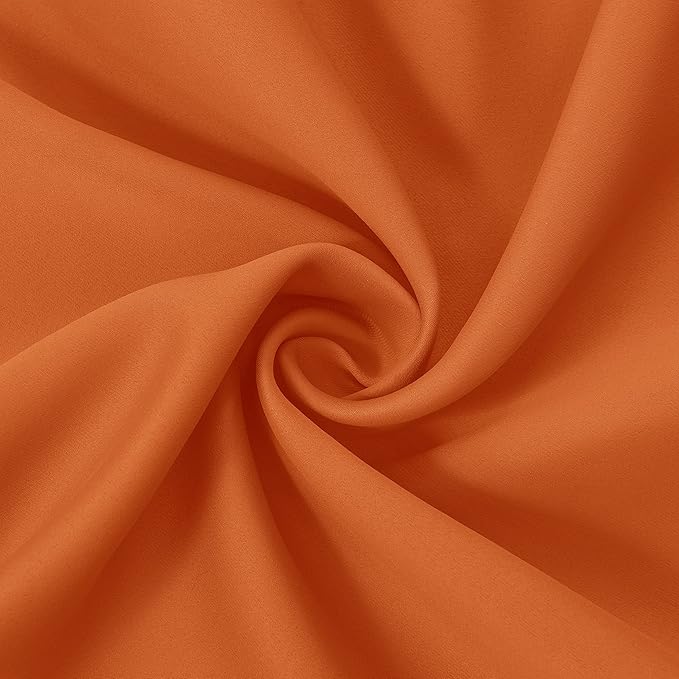 LEMOMO Blackout Curtains 66 x 95 inch/Orange Curtains Set of 2 Panels/Thermal Insulated Room Darkening Bedroom Curtains