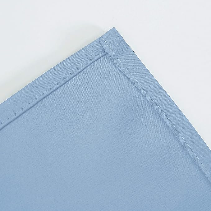 LEMOMO Blackout Curtains 66 x 95 inch/Sky Blue Curtains Set of 2 Panels/Thermal Insulated Room Darkening Bedroom Curtains