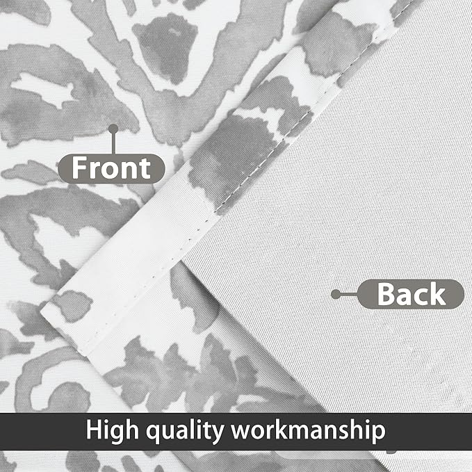 DriftAway Julia Lined Valance Double Layer Thermal Insulated Room Darkening Blackout Valances 3 Inch Rod Pocket Window Valance for Bathroom Living Room 52 Inch by 14 Inch Gray