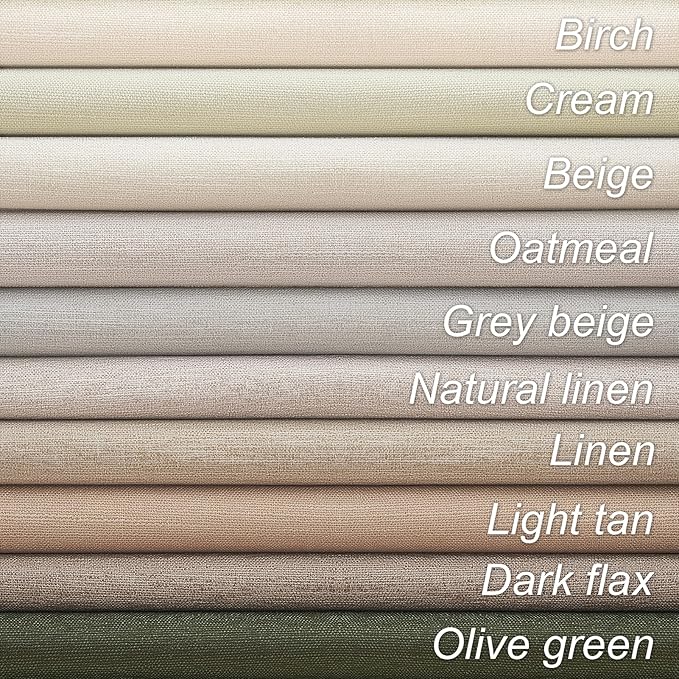 Topfinel Oatmeal Linen Blackout Curtains 96 Inches Long 8 FT Tall 2 Panels, Modern Decorative Sound/Draft/Cold/Warm Blocking Heavy Thermal Rustic Country Curtains for Living Room 52x96 2 pcs