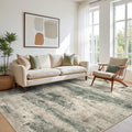 BEIMO Area Rugs 10x12 for Living Room Bedroom, Modern Abstract Machine Washable Rug, Large Soft Low Pile Floor Cover with Non Slip Backing for Dining Room, Grey/Dark Green