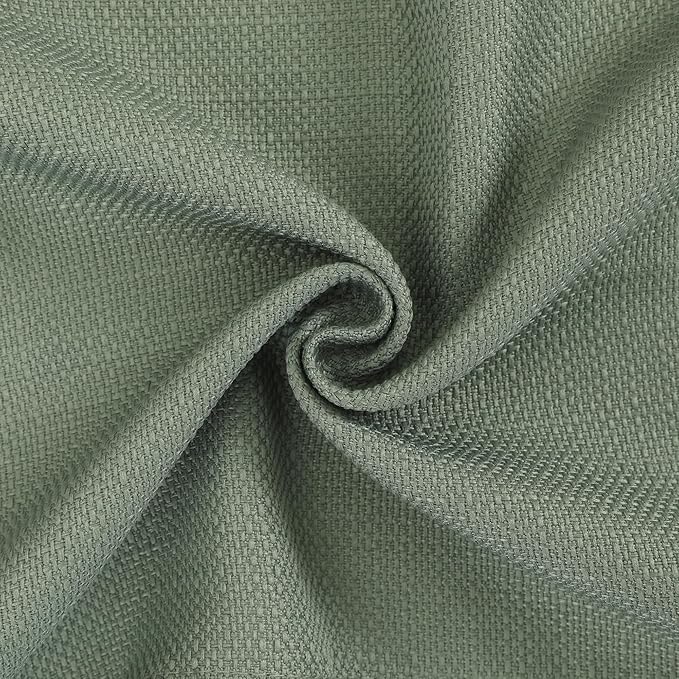 Chyhomenyc Sage Green Valance for Windows, Light Filtering Faux Linen Short Small Window Valance Curtain for Kitchen Bathroom Cafe Laundry Basement, 60Wx14L inch, 1 Piece