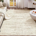 UERMEI 5x7 Area Rug Living Room Rugs - Washable Neutral Modern Abstract Soft Thin Rug Indoor Floor No Slip Rug Carpet for Bedroom Under Dining Table Home Office Decor - Beige/Brown