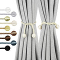Curtain Tiebacks Outdoor Elegant Decorative Tie Backs Modern Rope Tiebacks for Drapes Window Curtain Holdbacks for Draperies (Beige, 2)